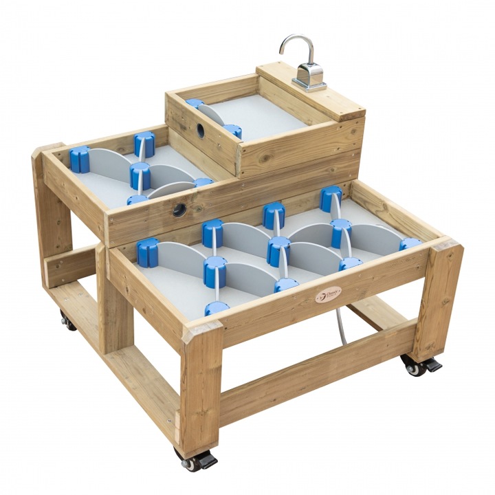 Classic World vízi asztal oktatási játék, fa, 84 x 84 x 76 cm, többszínű