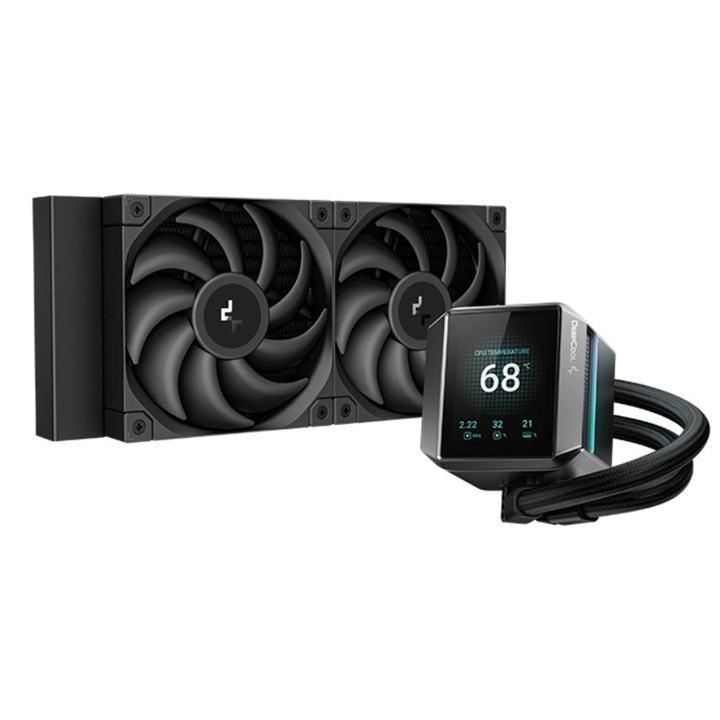 Течен охладител „всичко в едно“, DeepCool MYSTIQUE 240, 500-2150 RPM, черен, 120x120x25 mm