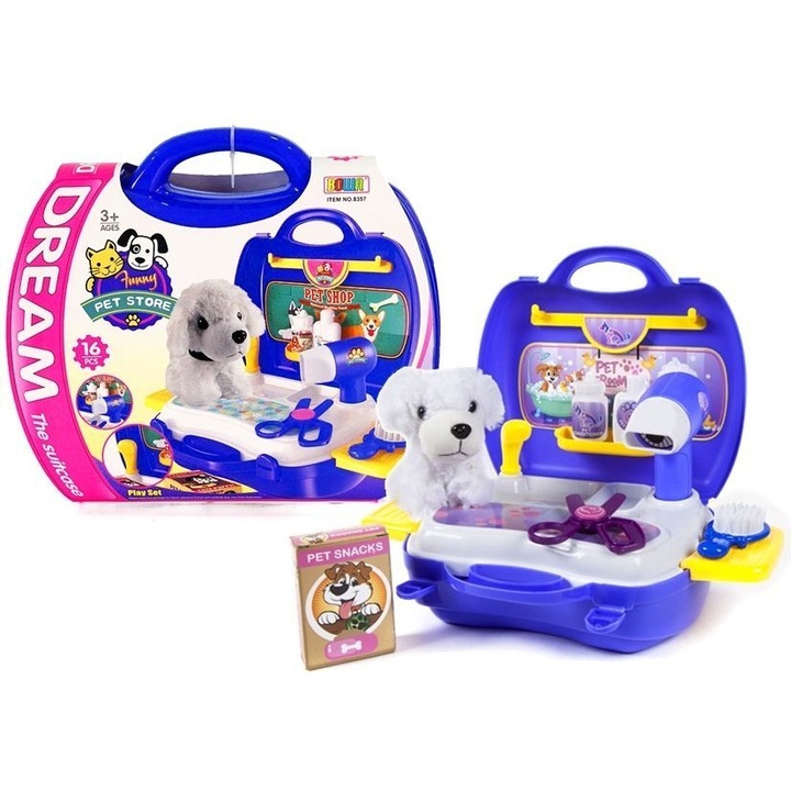 Leantoys Kutyakozmetikus Játékszett Táskában