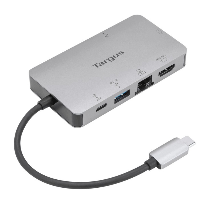 Докинг станция, Targus, USB-C, 4K Ultra HD, USB 3.2 / USB-C / HDMI / Ethernet LAN, сив