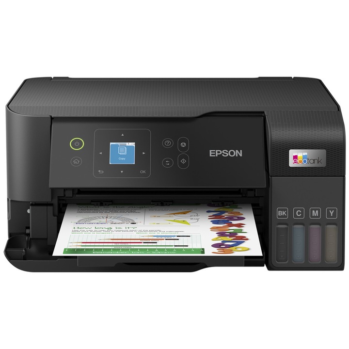 Epson EcoTank ET-2840 nyomtató, tintasugaras A4, 4800x1200 DPI, 33 lap/perc, Wi-Fi, fekete