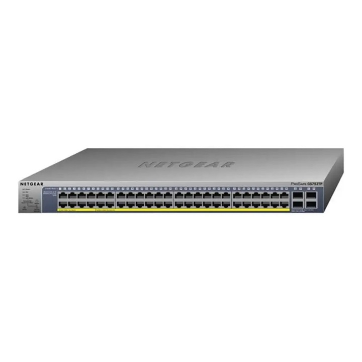 Switch NetGear, GS752TP-300EUS, 48 porturi, PoE, 1U, negru