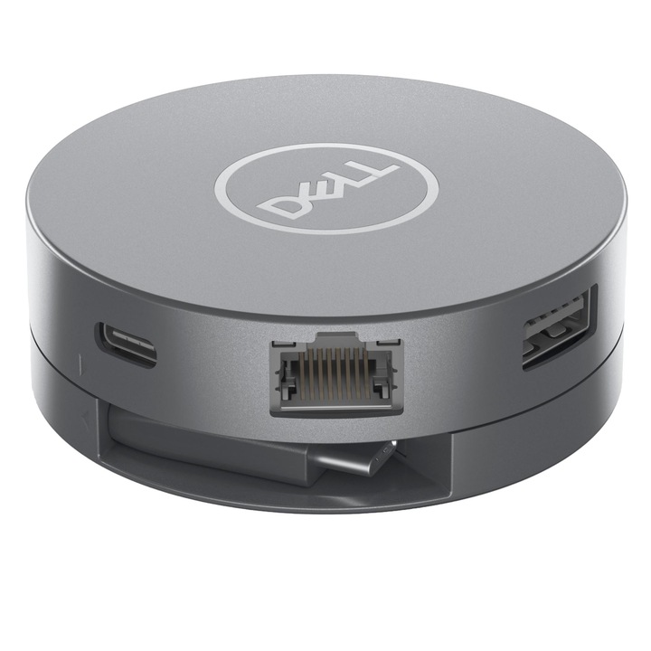 Многопортов адаптер, Dell DA305, 6в1, USB-C, 3840x2160 пиксела, сребрист