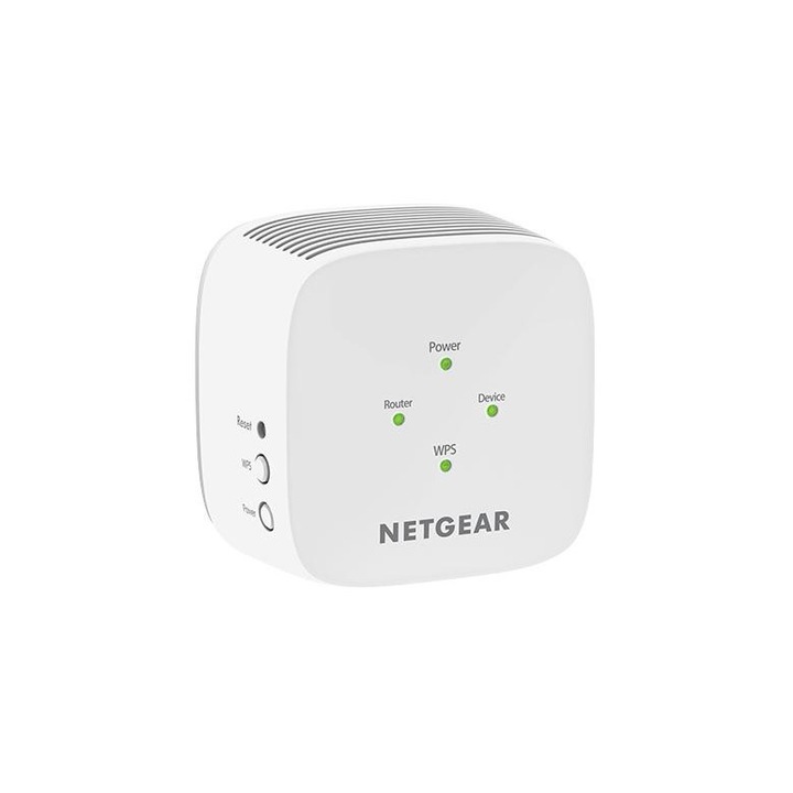 Hálózati átjátszó, NetGear, 750 Mbit/s, 5 GHz, fehér, 72,5x72,5x64,8 mm