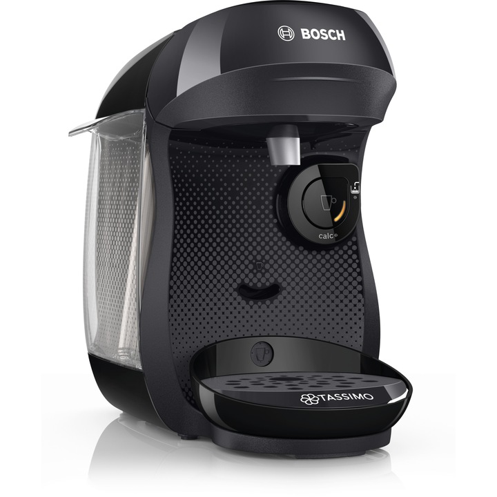 Espressor capsule Bosch Tassimo Happy TAS1002N, 1400W, negru, 1 ceasca