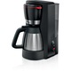 Cafetiera Bosch TKA5M253, manuala, 1.1L, 12 cesti, 1000W, negru, 120x120x25mm
