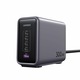 Statie de incarcare UGREEN Nexode 300W GaN 4x USB-C 1x USB-A Gri/Negru