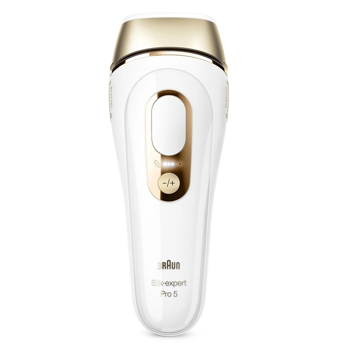Епилатор Braun SilkAexpert Pro 5, бикини/подмишници, златен/бял, 120x120x25mm