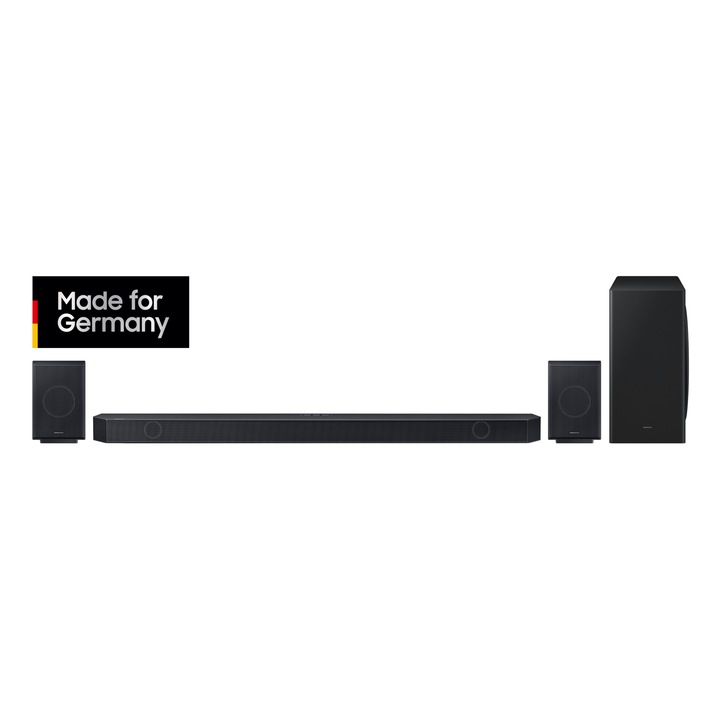 Soundbar Samsung HW-Q935GD, 9.1.4 canale, 540W, Dolby Atmos, HDR10 Plus, negru, 120x120x25mm
