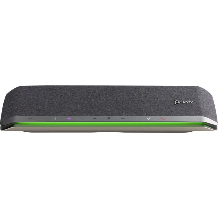 Speakerphone Sync 60, Poly, Certificat Microsoft Teams, Microfon bidirectional, USB / Bluetooth, 55 dB, 100 - 6700 Hz, Gri / Argintiu