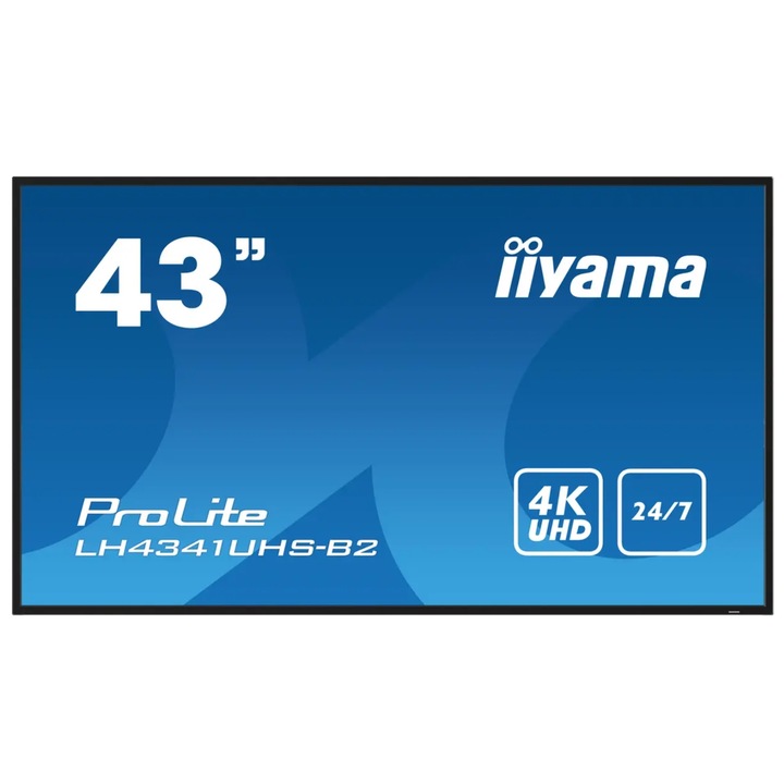 Monitor LED IIyama ProLite LH4341UHS-B2 42.5 inch UHD IPS 8 ms 60 Hz