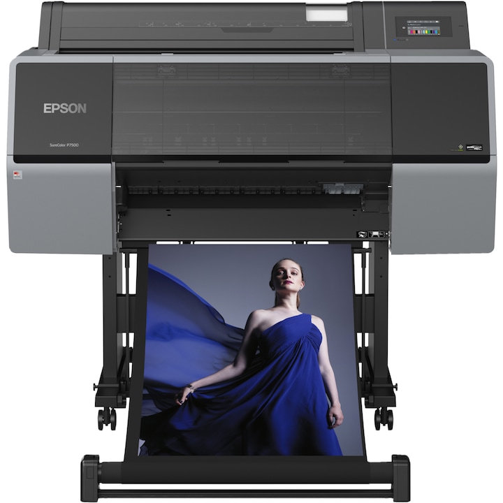 Imprimanta de format mare SureColor SC-P7500, Epson, A1, 1200 x 2400 DPI, Afisaj LCD, 85 W, Inkjet, Negru / Gri