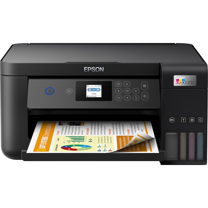 Imprimanta, EPSON, inkjet, duplex, Wi-Fi, negru, 120x120x25mm