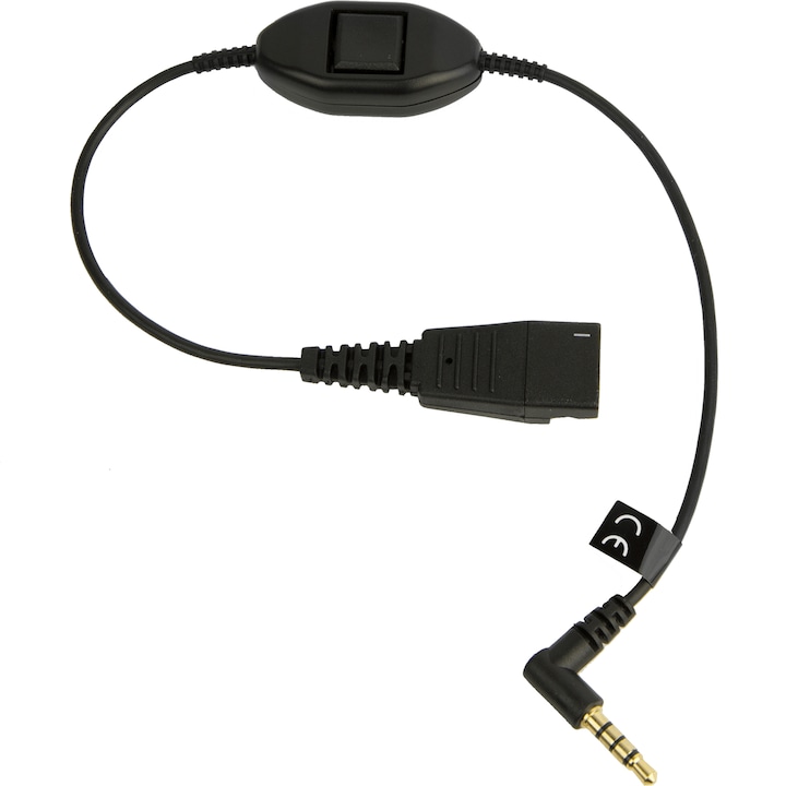 Аудио адаптер, Jabra, Mobile QD до 3,5 mm, черен