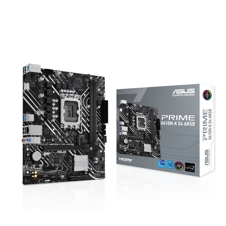 Asus PRIME H610M-K D4 ARGB, 237887, Alaplap