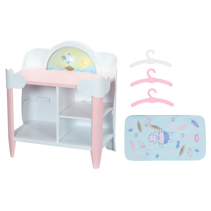 Pelenkázóasztal babákhoz, Zapf, Baby Annabell, Fény- és hangeffektusok, 3+ év