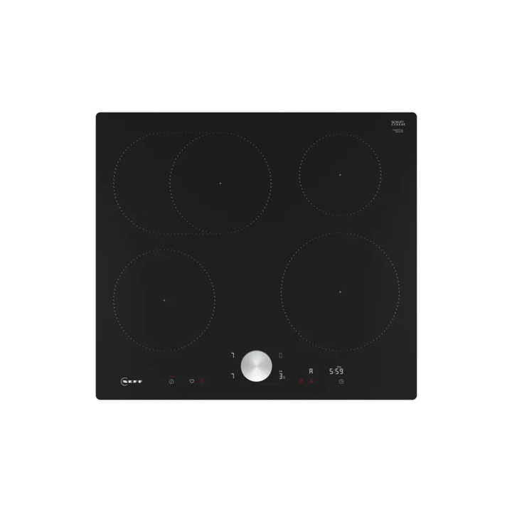 Plita incorporabila Neff T56PTF1L0, inductie, 4 zone, negru, 60 cm