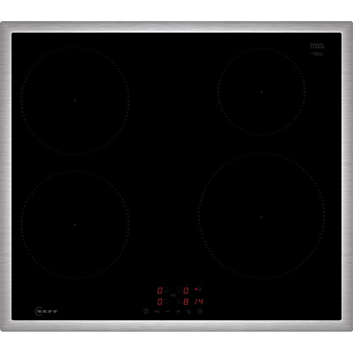 Plita incorporabila Neff T46SBE1L0, control tactil, negru, 60cm