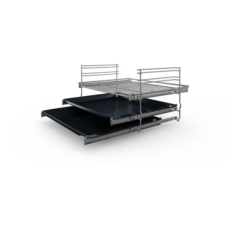Aragaz Bosch Serie 6 HKS79U250, ceramic/inox, negru argintiu