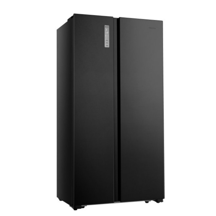Frigider side-by-side Hisense RS677N4BFD, 519 L, gri, inox