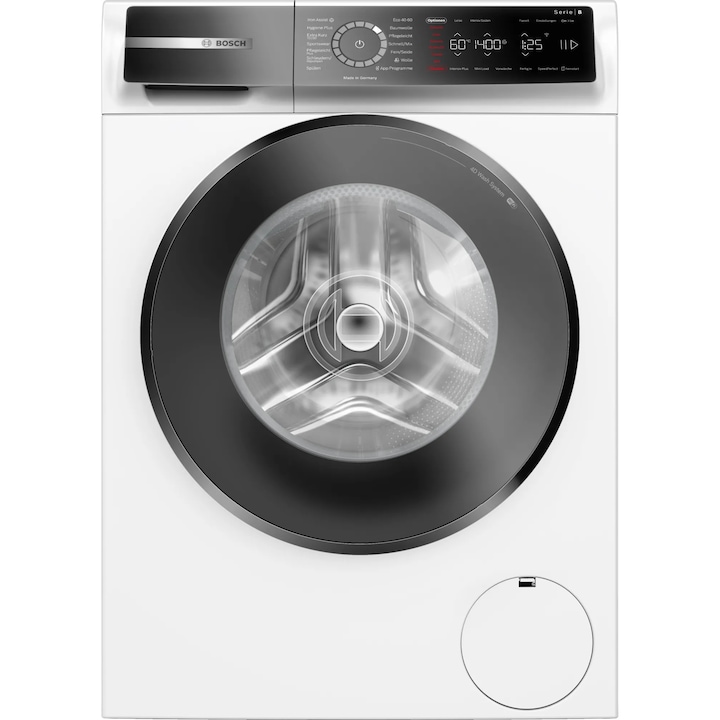Masina de spalat rufe Bosch Serie 8, 9 kg, 1400 RPM, clasa A, alb, 598x590x845mm