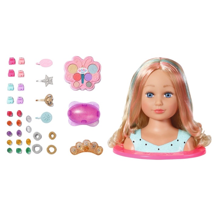 Set papusa pentru coafat si machiat, Zapf, 3ani+, plastic, multicolor