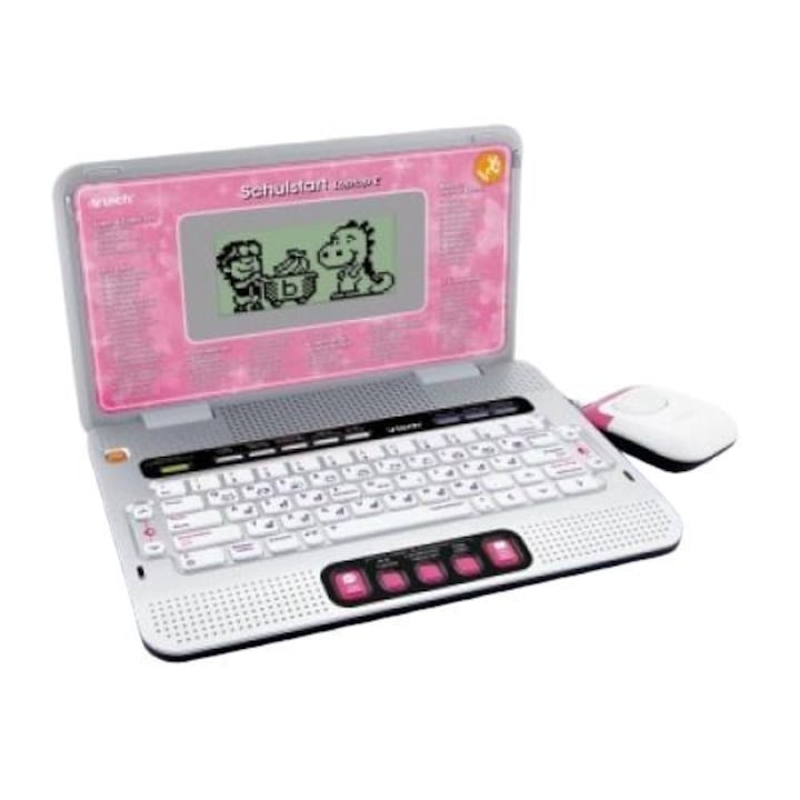 Образователен лаптоп Vtech, 6-8 години, розов/сив