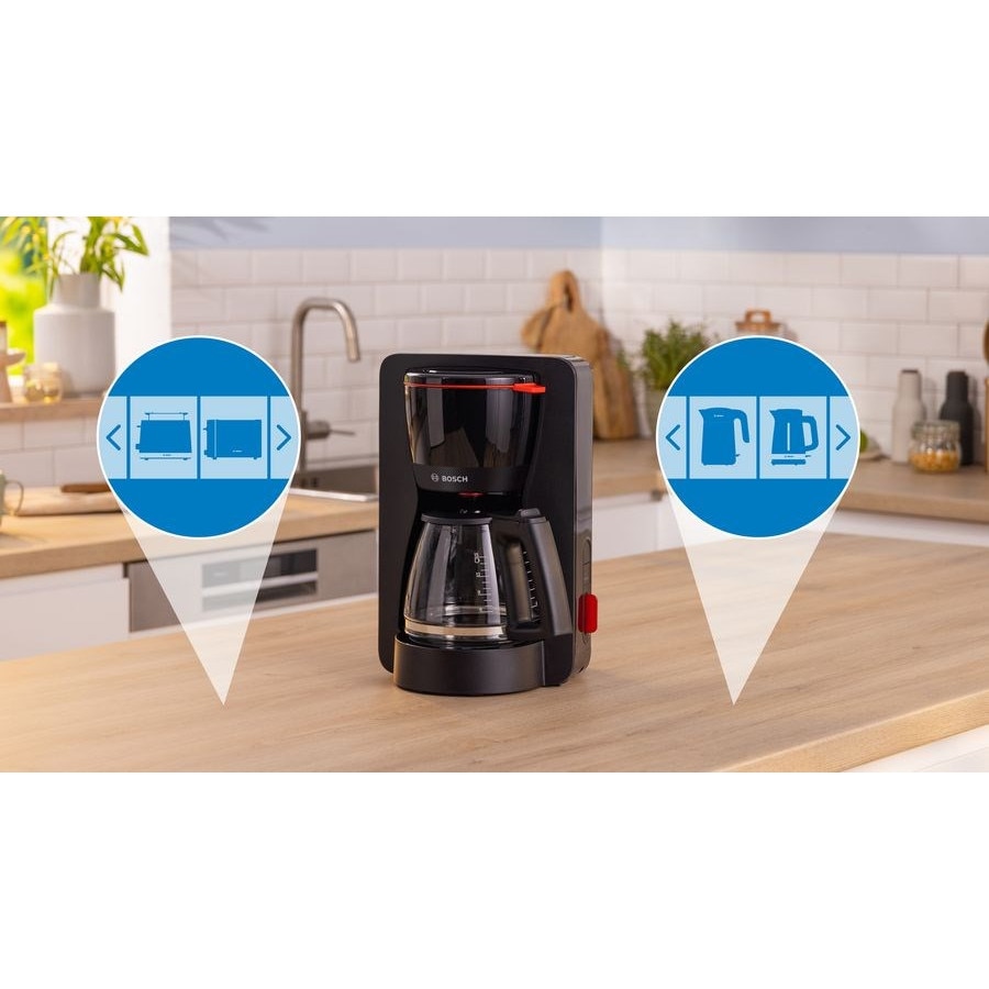 Cafetiera MyMoment TKA3M133, 1.4l, 1200W, 15 cesti, negru
