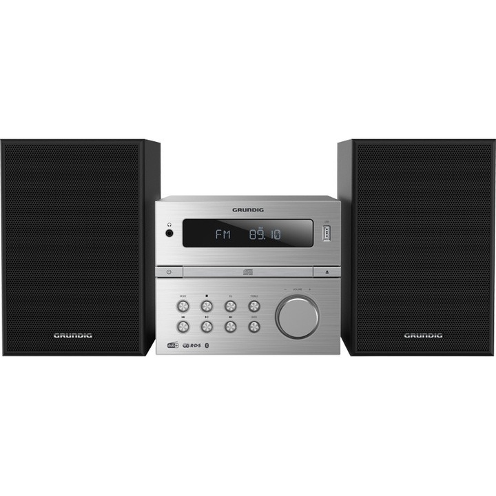 Микро аудио система, Grundig, CMS 4200, 120W, черно/сребристо, RDS/PLL/PTY, Bluetooth