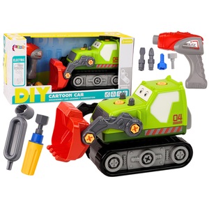 Excavator de jucarie, Askato, Plastic, Multicolor, 18x27x13cm, 3