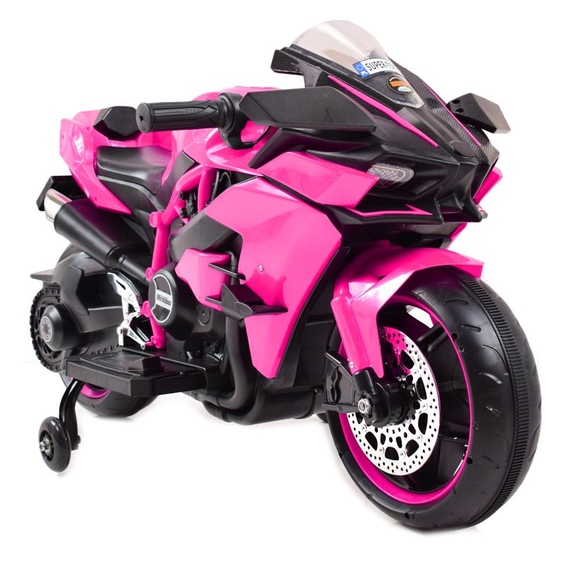 Motocicleta pentru copii, Import SUPER-TOYS, Plastic, MOTOR-H, 12