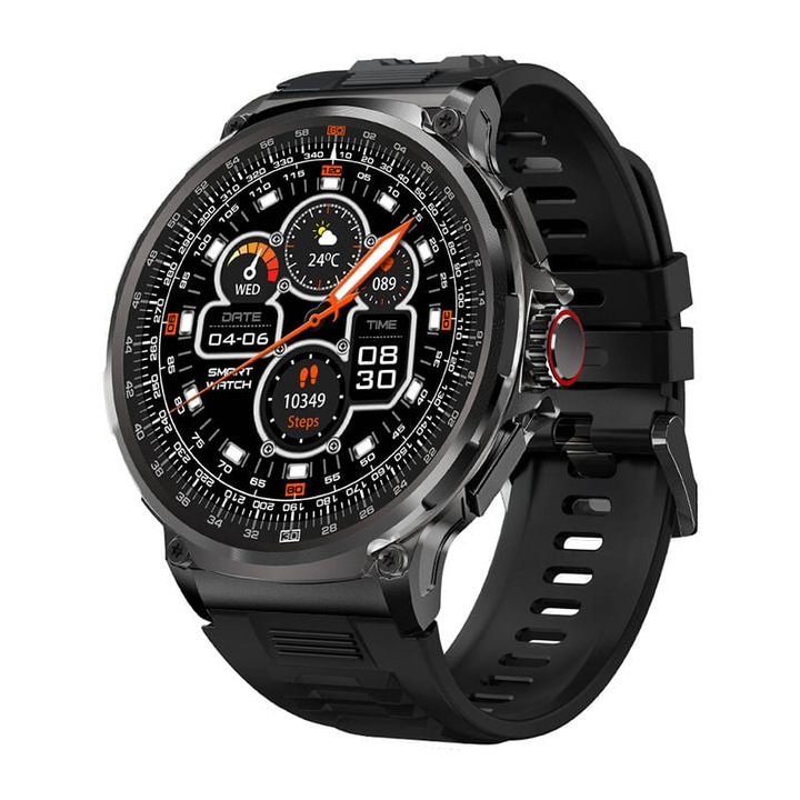 Смарт часовник Colmi V69, HD екран 1.85", водоустойчив IP68, черен, 61x53x13.2mm