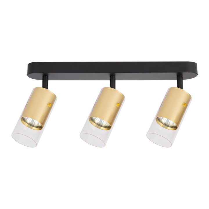 Spoturi Milagro Ricky, 3xGU10, auriu, 143x380x60mm