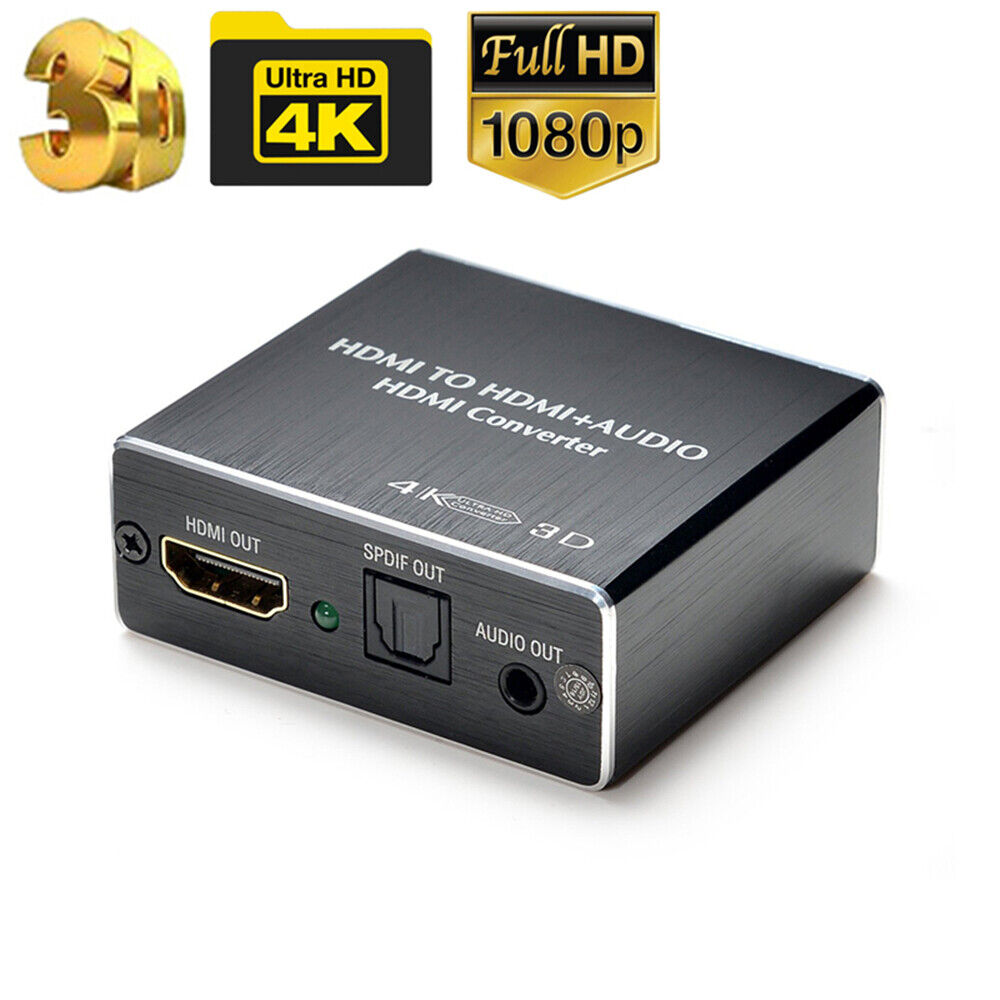Convertor audio HDMI QttvbTna, 4K, HDMI la HDMI + SPDIF optic, 3.5