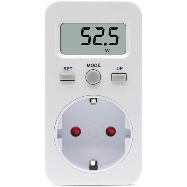 Контакт с електромер, цифров дисплей, 230V AC 50Hz, 16A, 3680W