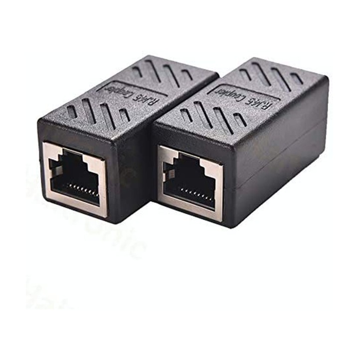 Комплект от 2 съединителя RJ45 Tovbmup, Ethernet Extender, Cat7/Cat6/Cat5e