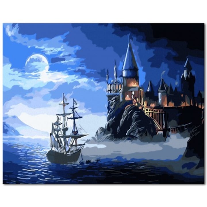 Рисуване по номера Art-hobby, Замък на Хари Потър, 08092, размер 40x50 см, детски