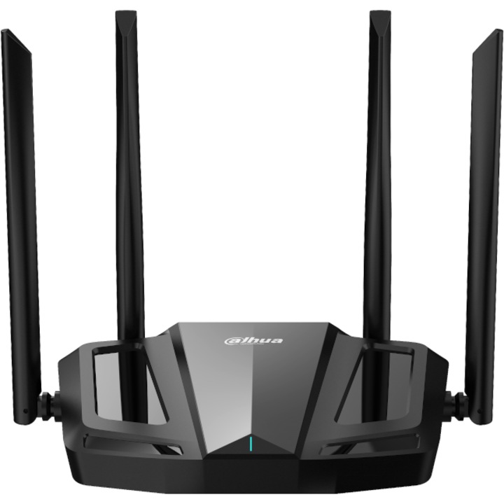 Router Wireless Dahua AC12, Dual-Band, 4 Antene Integrate, 300 Mb/s, Negru