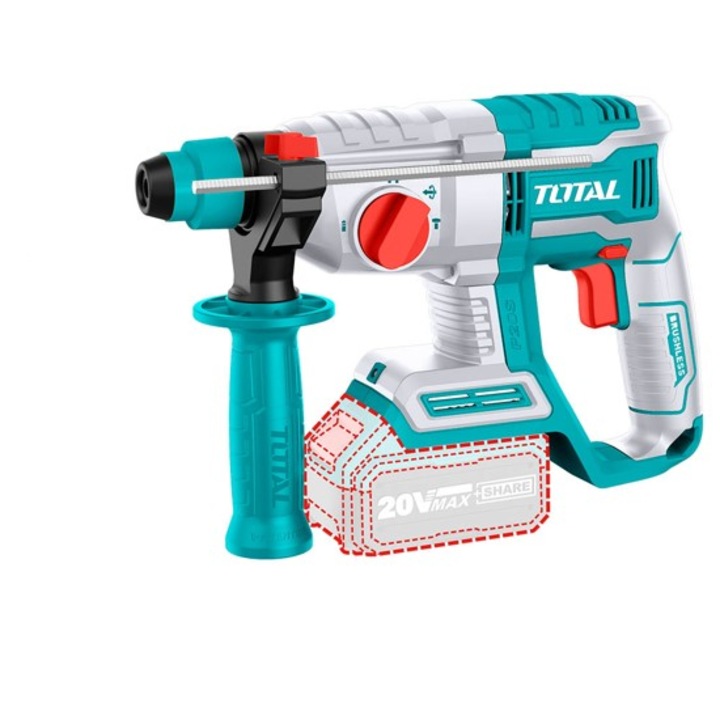 Rotopercutor, Total TOols, SDS+, 20 V, Fara baterie