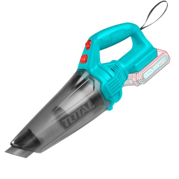 Total vezeték nélküli porszívó, 20 V, 0,5 L, 1 x 2 Ah, kék