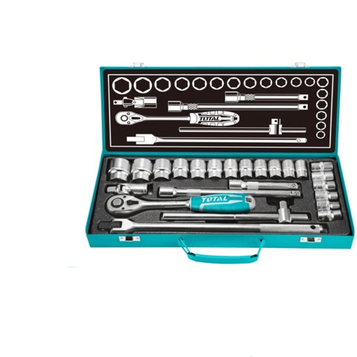 Set Scule, Total Tools, 1/2", 24 bucati