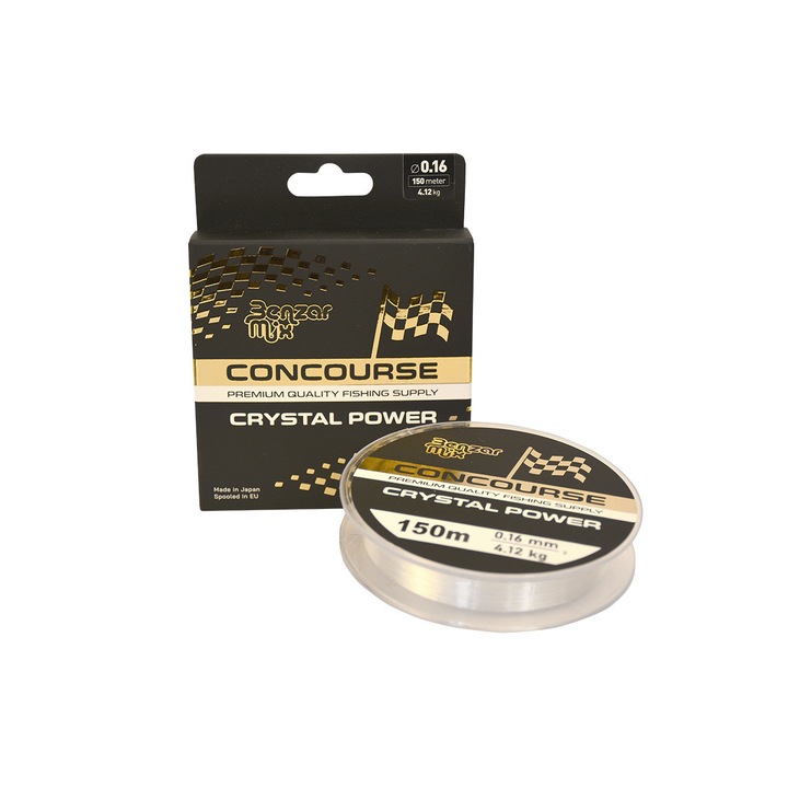 Wire Benzar Concourse Crystal Power Monofil Line, дължина 150 м, диаметър 0,14 мм, якост 3,12 кг