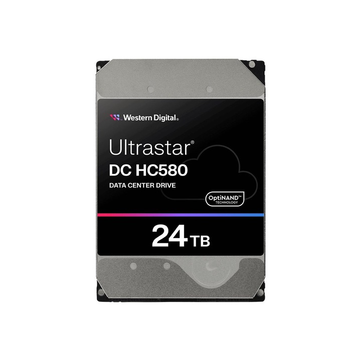 Хард диск The Western Digital Ultrastar DC HC580 hard drive combines high-capacity storage and innovative technology to meet the demands of data-intensive applications. With a 24 TB capacity, it offers ample space for large datasets and high-resol 0F62796