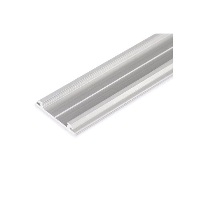 Alumínium profil LED szalaghoz, ARC, 2m, nyers alumínium