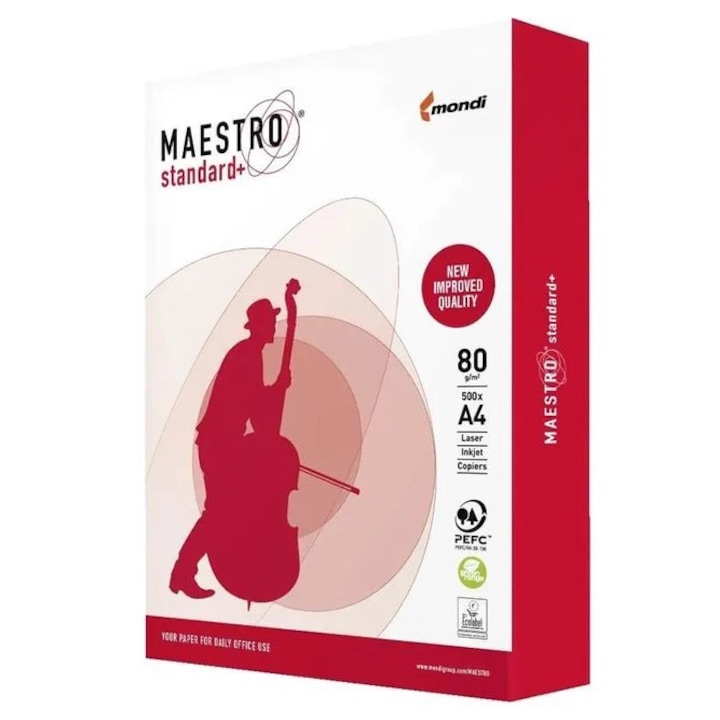 Maestro Standard+ másolópapír, A4, 80g/m2, 500 lap/tető
