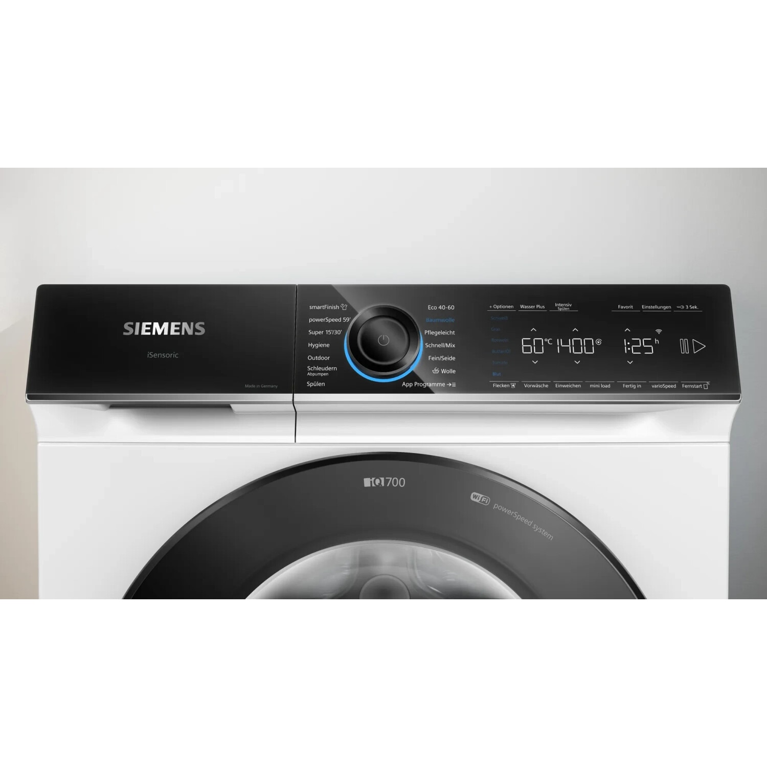 Masina De Spalat Rufe Frontala Siemens IQ700 WG44B200EX, 9 Kg, Clasa A, 1400 Rpm, Aquastop, SpeedPack XL, Alb