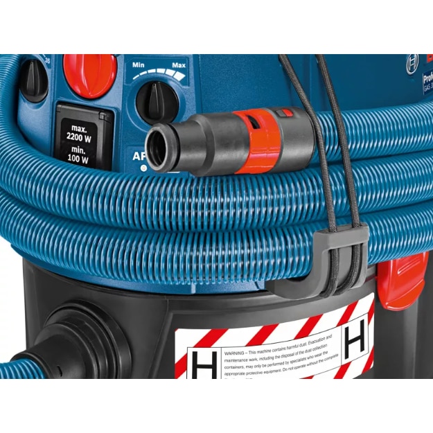 Aspirator profesional umed/uscat BOSCH Professional GAS 35 H AFC, clasa H, 1200 W, rezervor 23 litri, flux 74 l/s, 254 mbar