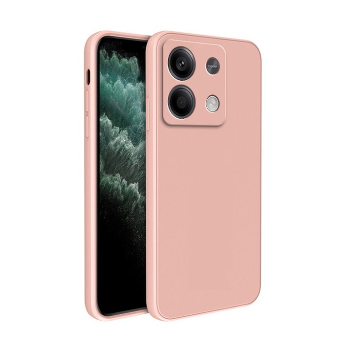 Калъф за телефон, съвместим с Xiaomi Poco X6 5G - силиконов кейс пудрово розов