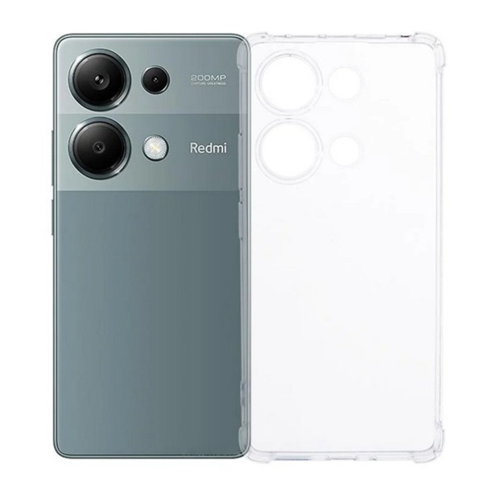 Gigapack szilikon mobiltelefon tok, ütésállóság, légpárnás sarok, átlátszó, kompatibilis: Xiaomi Poco M6 Pro 4G / Redmi Note 13 Pro 4G