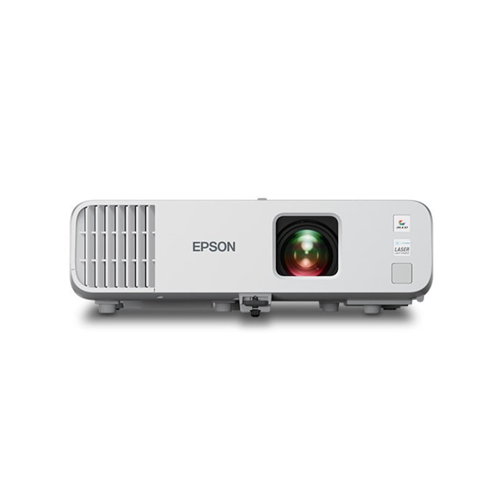 Проектор EPSON PowerLite L210W, 4500 лумена, 3LCD, WXGA, лазерен, бял